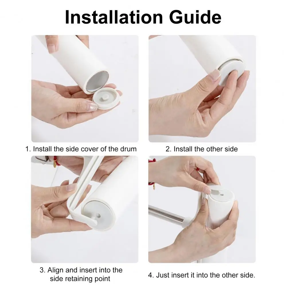 Hair Sticker Roller Lightweight Fluff Roller Retractable Handle Lint Roller Lightweight Adhesive Fluff Remover Sticky for Pet