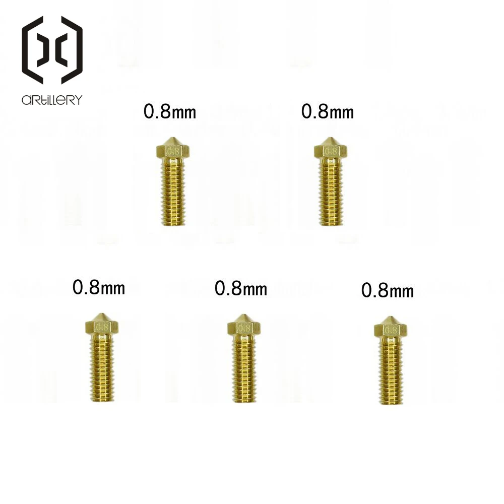 Boquilla de latón E3D para impresora 3D, Kit de herramientas de 0,2/0,4/0,6/0,8mm, cabezal de impresión extrusor, adecuado para artillería SW-X1/SW-X2/Genius Pro