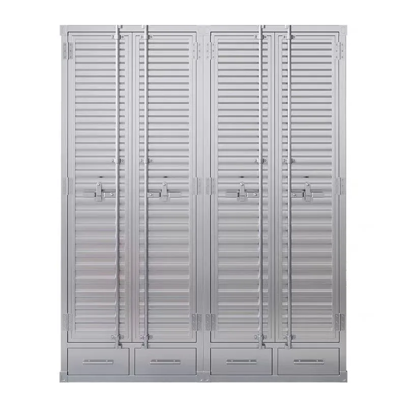 

Industrial wind wrought iron container locker, tool storage cabinet, door shoe cabinet