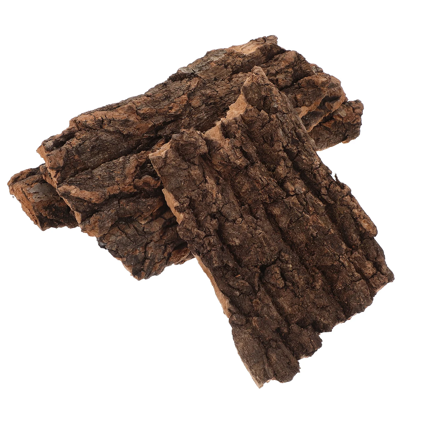 

4 pcs Reptile Terrarium Decor Bark Lizard Hiding Hut Pet Feeding Box Ornament Reptiles Breeding Cage Landscape Material