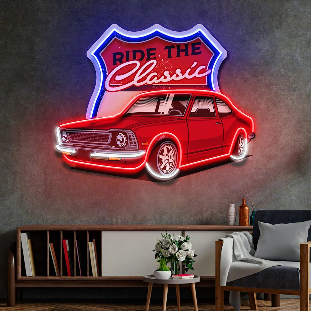 Rice The Classic LED Neon Sign Light Pop Art Custom Home Living Room Decoration Neon Sign Car Bar Club Wall Decor Neon Light