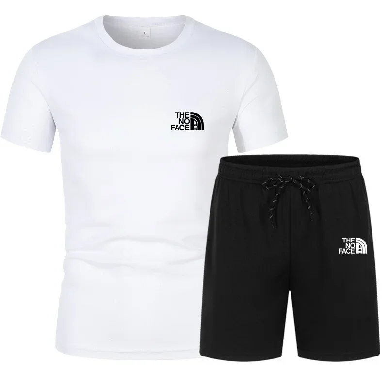 Summer Casual Shorts Set + Short-Sleeved Shirts. Breathable and Loose-Fitting Sports Outfit. Comfortable Fitness Basketball Spor