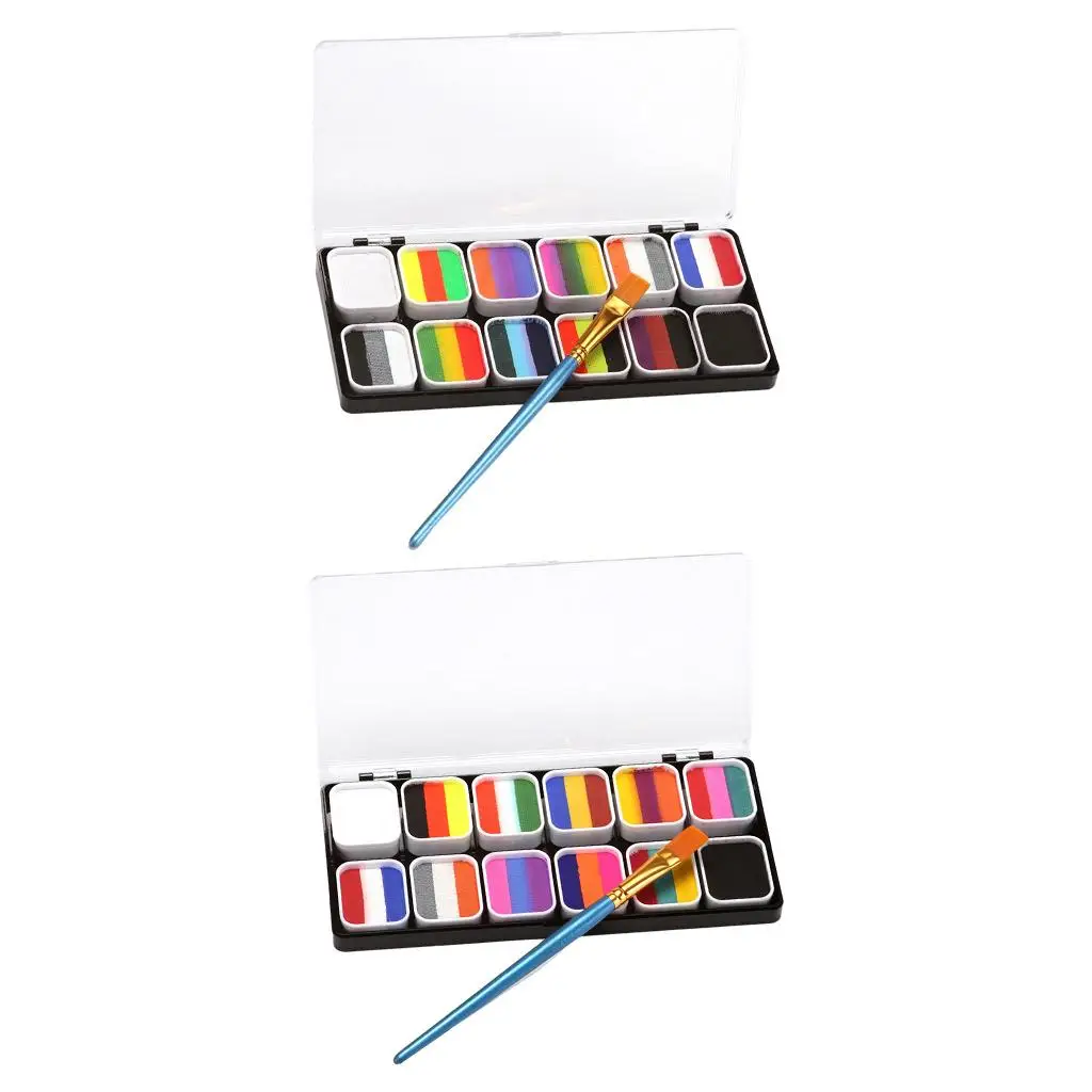 لوحة مكياج للأطفال والكبار، مجموعة مكياج للهالوين