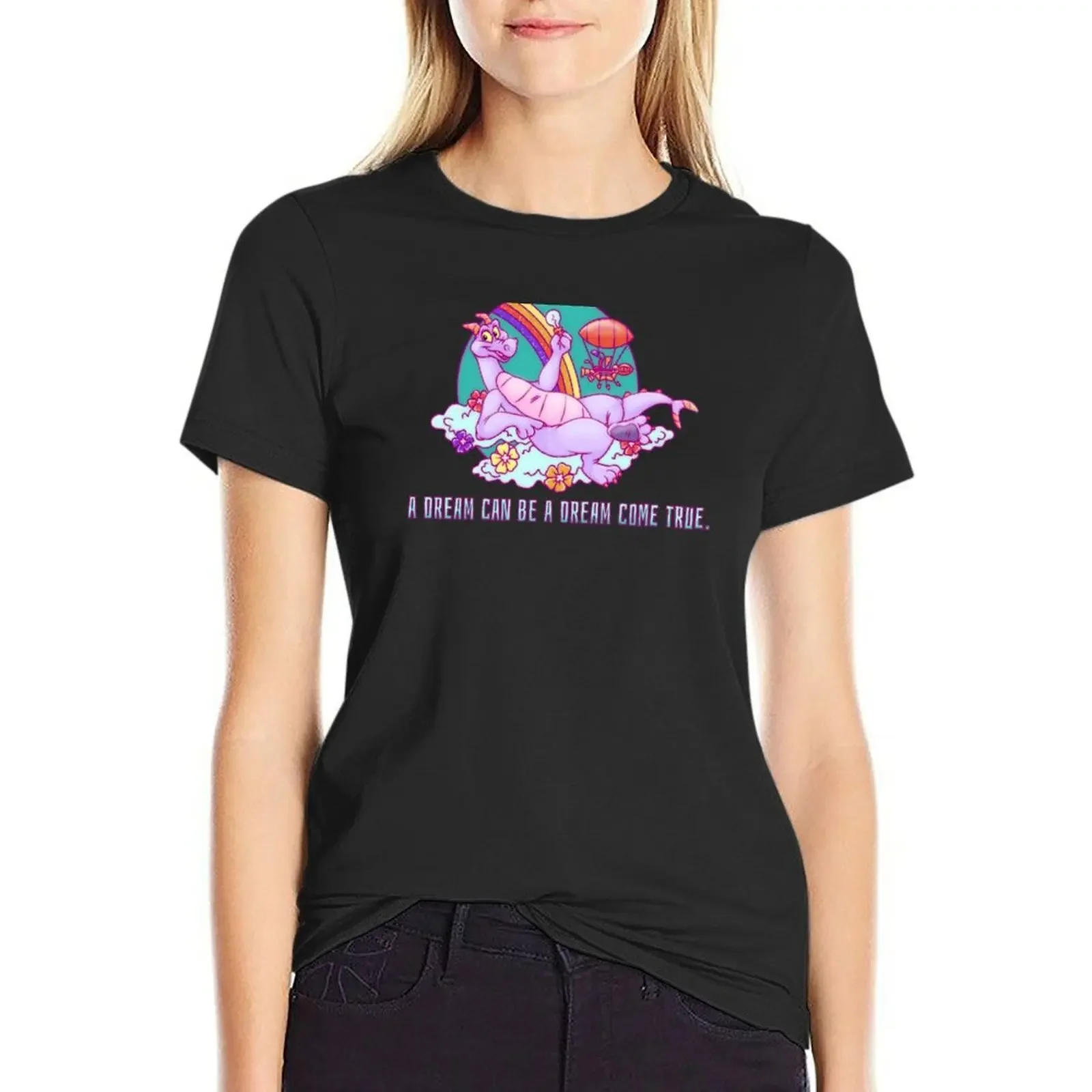 

Dreamy Dragon T-Shirt korean fashion blanks plus sizes Blouse oversized t shirts for Women
