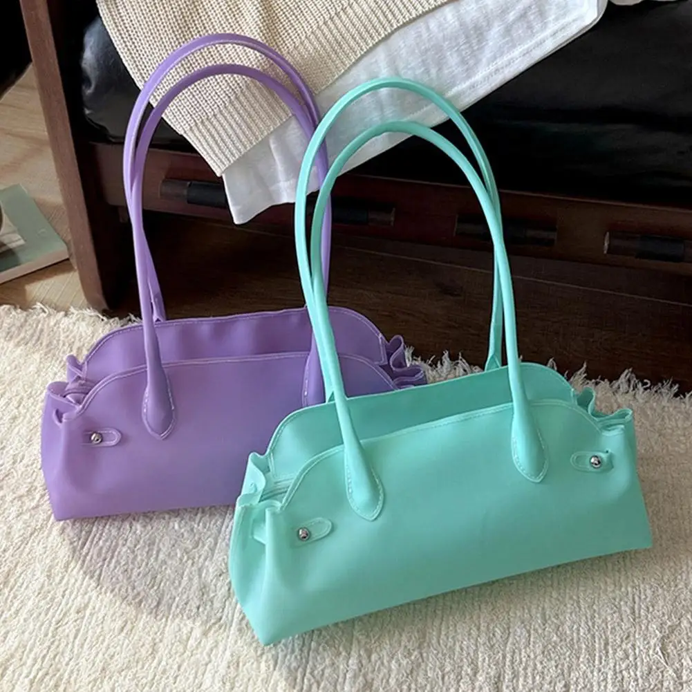 Summer Candy Color Shoulder Bag New Tote Bag Women Water Resistant Jelly Bag Large Capacity Fashionable Handbags Wholesales