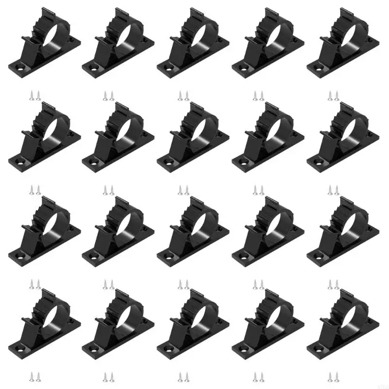 20pcs Strong Plastic Cable and Pipe Clamps Adjustable Water Pipe Mounting Clip for Secure Homes Installation 87HA