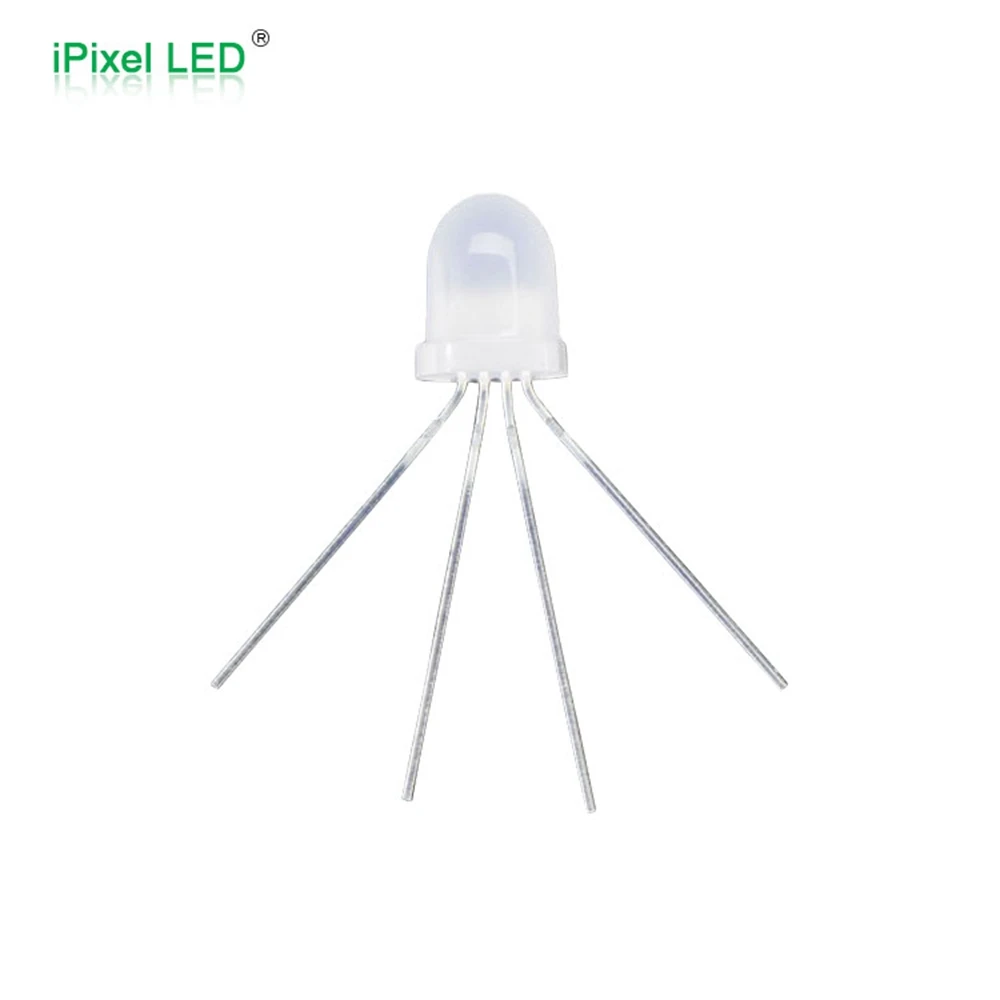 Diffused Dip F8 LED Beads Lamp 8mm Integrate RGB Pixel