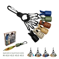 New 6pcs Fishing Hook Protective Cover M# PVC Wood Shrimp Octopus Egi Squid Hook Cover Fishing Tackle