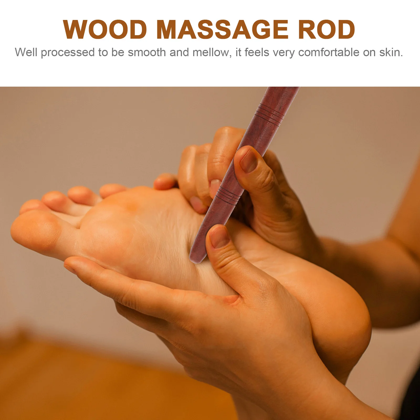 

2pcs Wooden Massage Rods Premium Foot Massager For Acupoint Stimulation Smooth Long-Lasting Massage Tool Lightweight Portable
