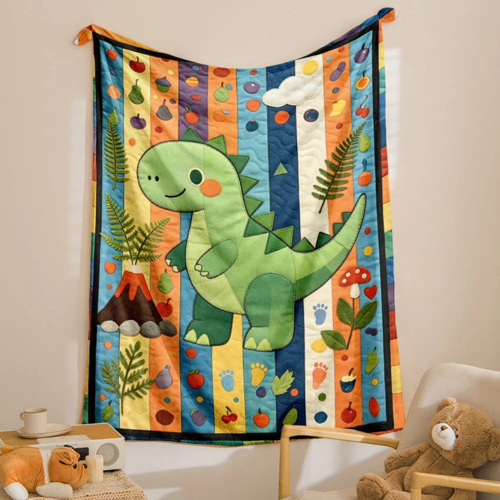 Jungle Dinosaur Group Print Throw Blanket soft home lounge workstation Blanket balcony indoor rest garden seating Birthday