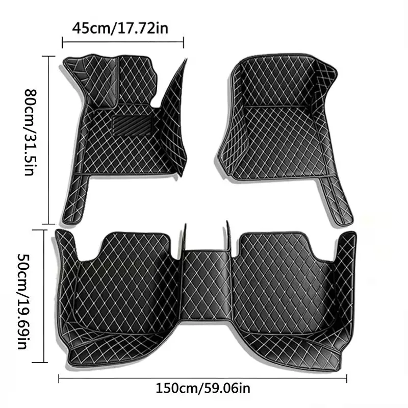 Für BMW F20 2012~2013 (LHD) | PU-Leder-Material | Verbesserte Fahrzeug-Innenausstattung Hochwertige Auto-Fußmatten – Detail 9