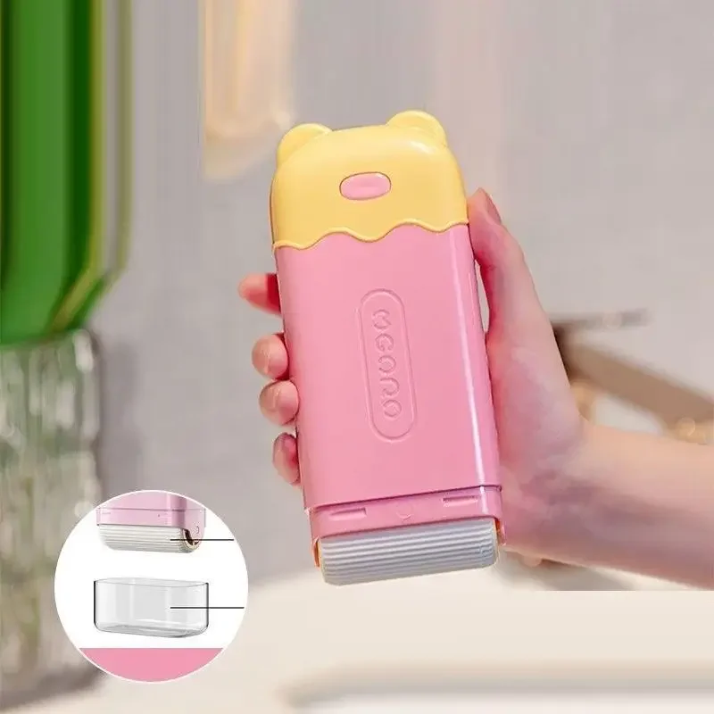 

Практичная пластиковая мыльница с изображением медвежонка, 2 шт., розовый держатель для мыла, коробка для мыла, водонепроницаемая самопенающаяся коробка для мыла для ванной комнаты