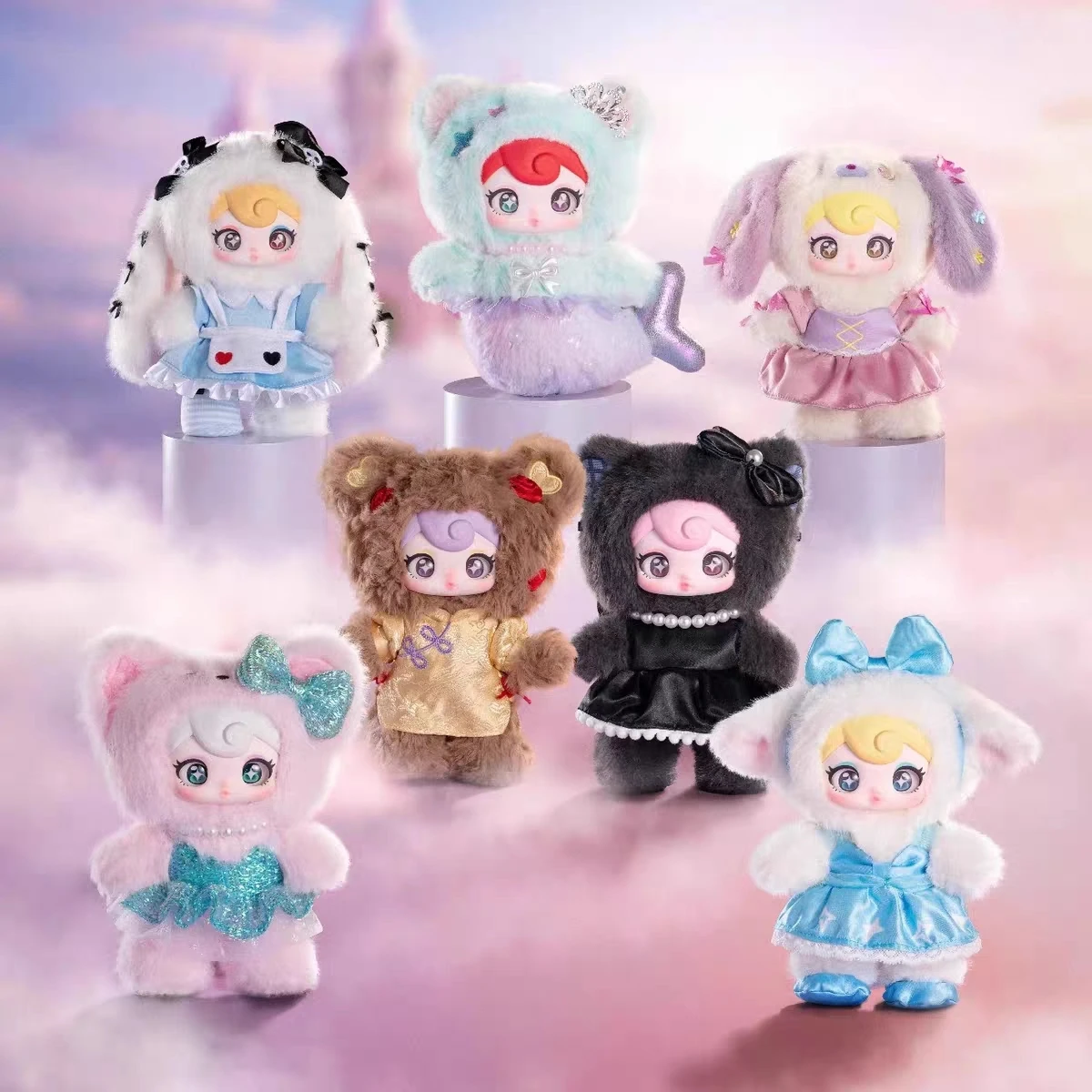 

Sunycoco Rebellious Sweetheart Plush Blind Box Cute Figure Doll Bag Charm Girl Decorative Pendant Trendy Ornament Birthday Gift
