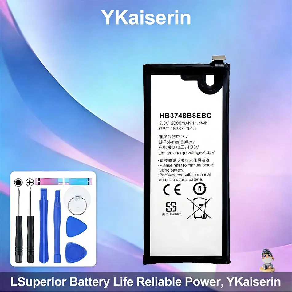 Batería de teléfono móvil HB3748B8EBC de larga duración, 3000mAh, para Huawei Ascend G7 G7-TL100 C199 C199-CL00