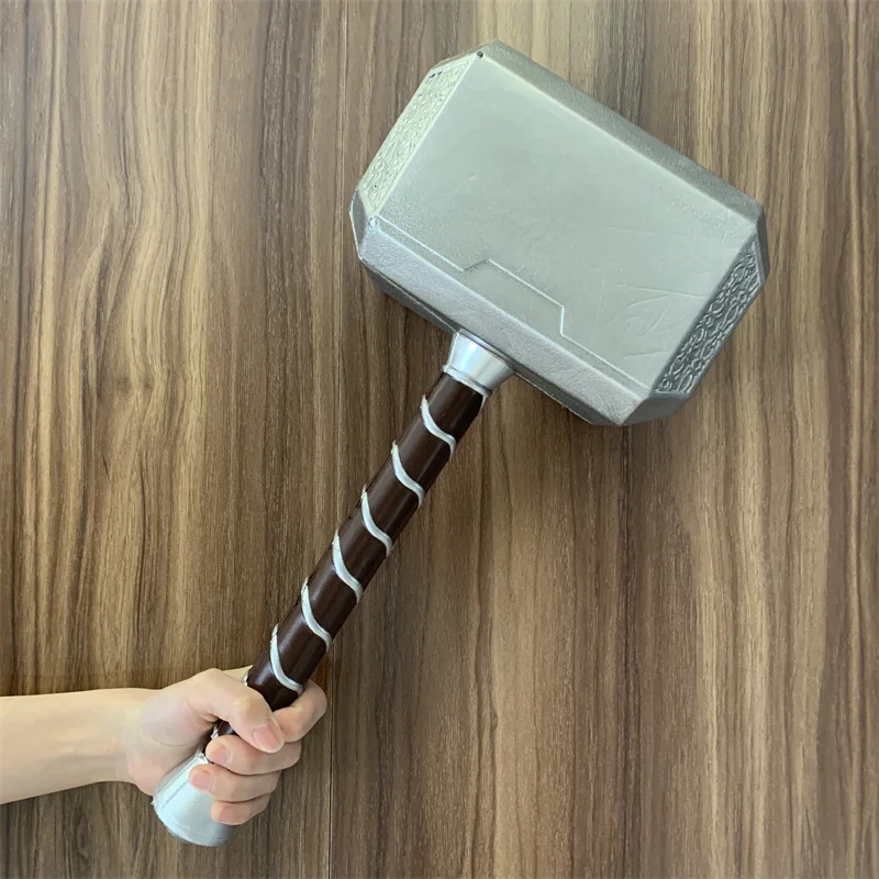 1:1 Thunder Hammer Cosplay Weapons Collectible Model Toys Superhero Props Accessories Halloween Decor Gift Toy Safe Rubber