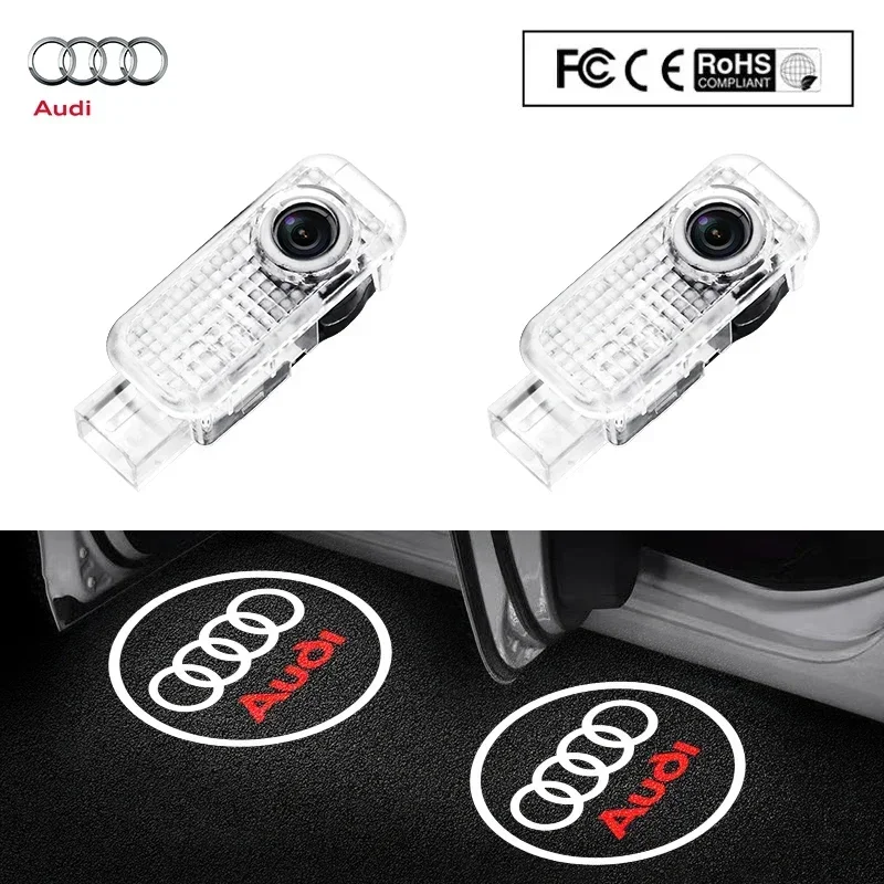

Car Led Projector Lamp Ghost Shadow Car Door Welcome Light For Audi Sline A1 A3 A4 A5 A6 A7 Q3 Q5 Q7 A8 SQ5 R8 B5 B6 B8 C5 C8 8P