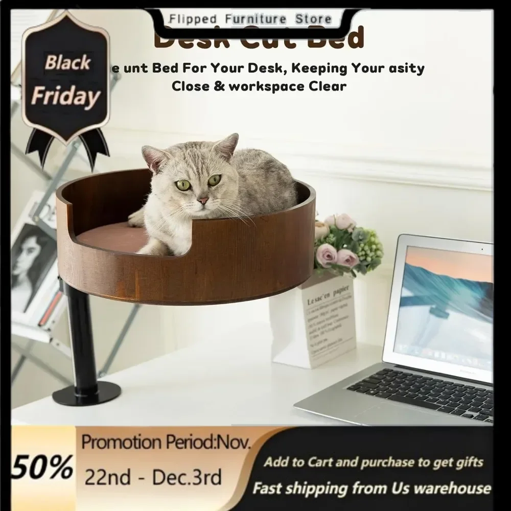 The Perfect cat Bed for Desk Ideal for Home Offices, Keeps Your Workspace Feline Free,Also Enjoy .