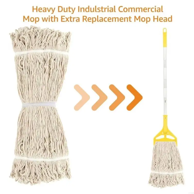 2025 New 4Pack Cotton Thread Mop Pads Efficient Floor Care Solution Mop Replacement Head For Home And Office Cleaning Essential