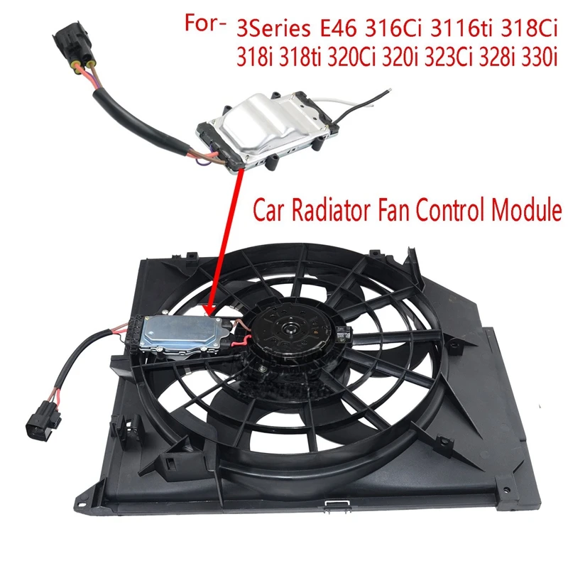 2X Car Radiator Fan Control Module For BMW 3Series E46 316Ci 3116Ti 318Ci 318I 318Ti 320Ci 320I 323Ci 328I 330I 7561757