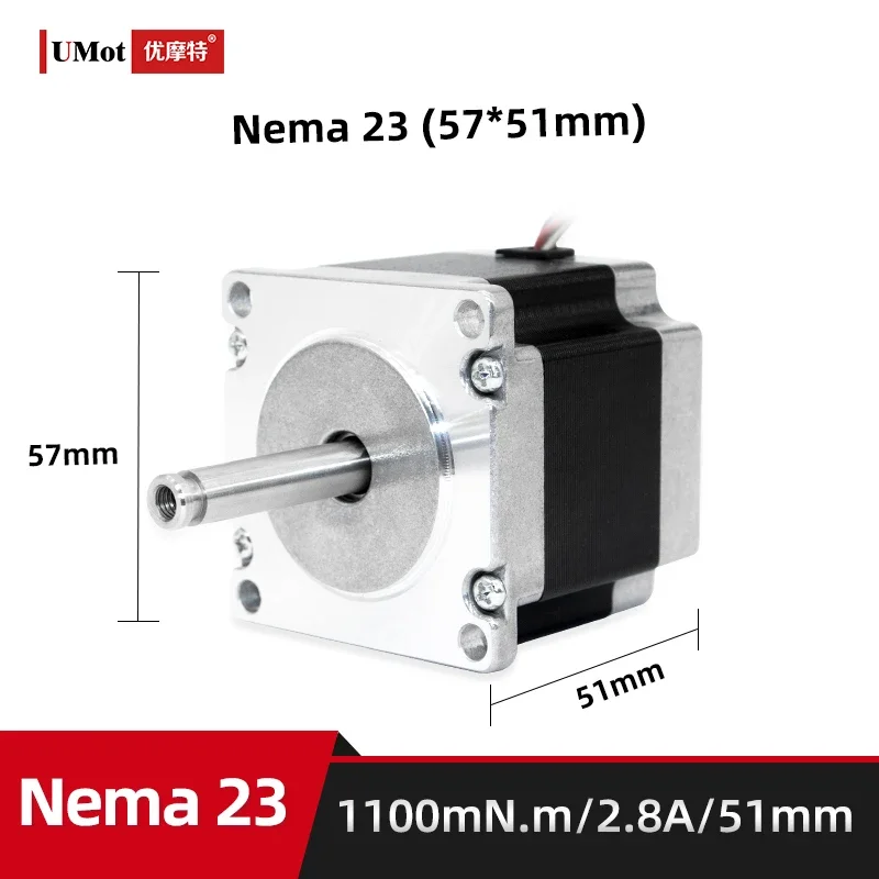 Nema 23 Hybrid Micro Hollow Shaft Rotary Actuator Stepper Motor For Glue Machine With Holding Torque 1100mN.m Height 51mm