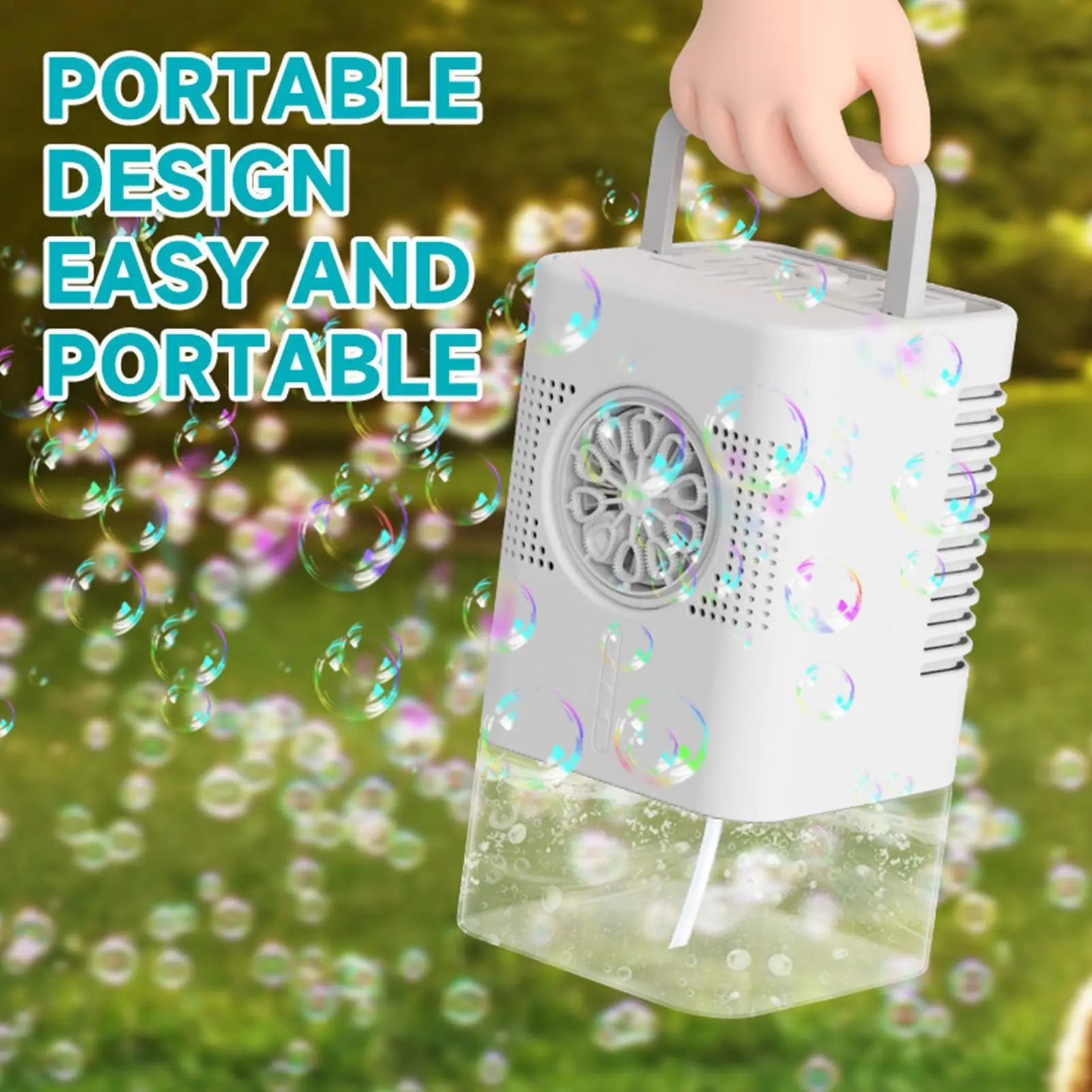 Machine à bulles automatique, souffleur de bulles, jouets interactifs avec lumières, jeux d'arrière-cour pour enfants en bas âge, été