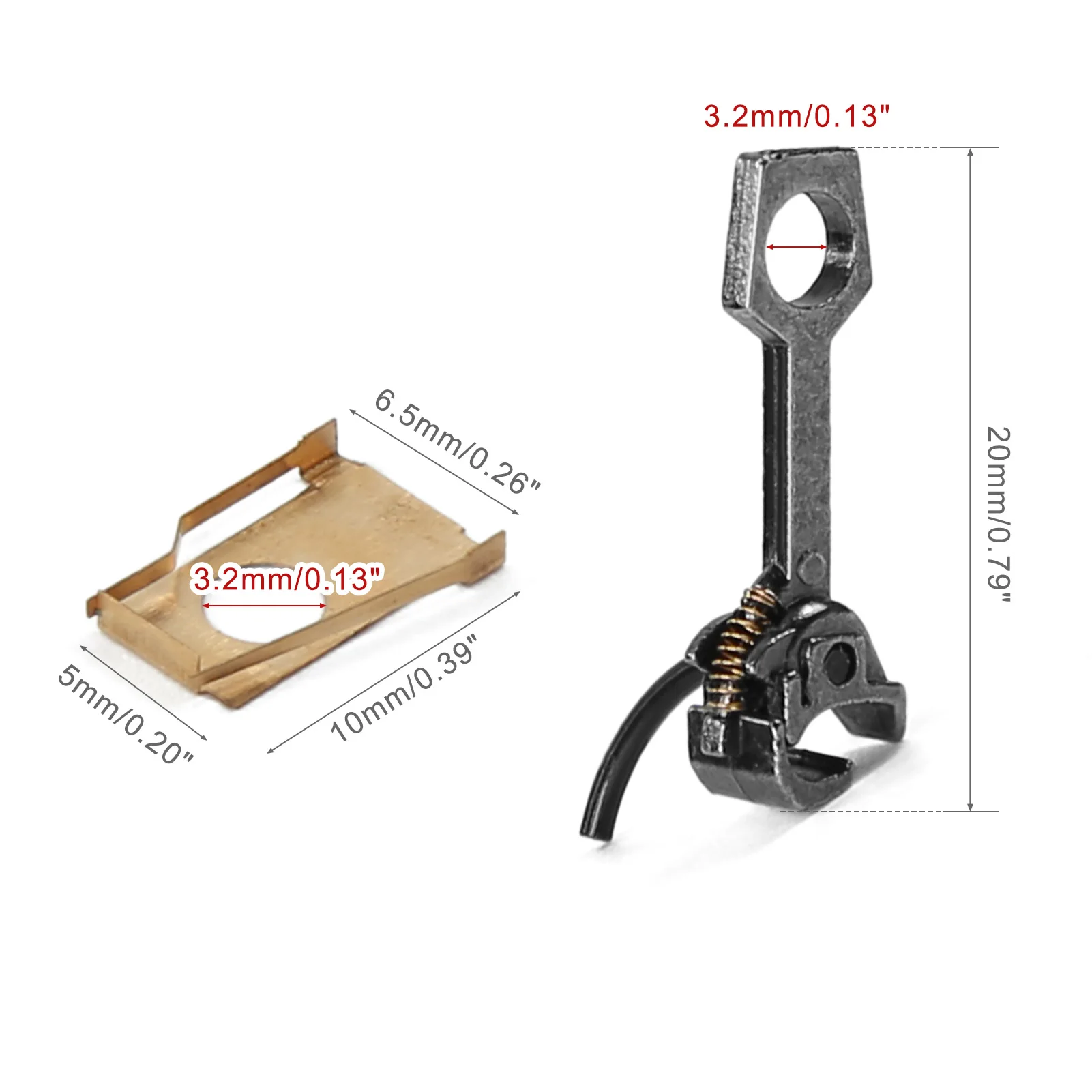 Evemodel 12pcs HO Scale 1:87 Large Knuckle Metal Couplers Coupling Model Train Hooks HP4187