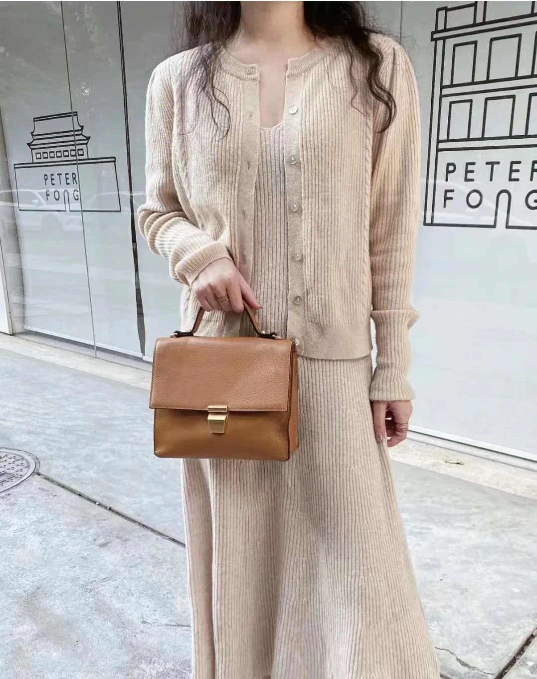 New leather luxury fashionable women's bag, large size, temperament doctor's bag, crossbody one shoulder handbag for women