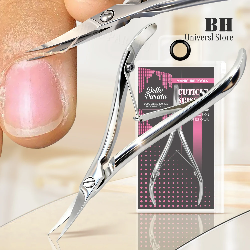 1Pcs Extra Feine Gebogene Häutchen Schere Nagel Cilpper Frauen Mehrzweck Maniküre Werkzeuge Nagel Häutchen Kleine Cutter Schere