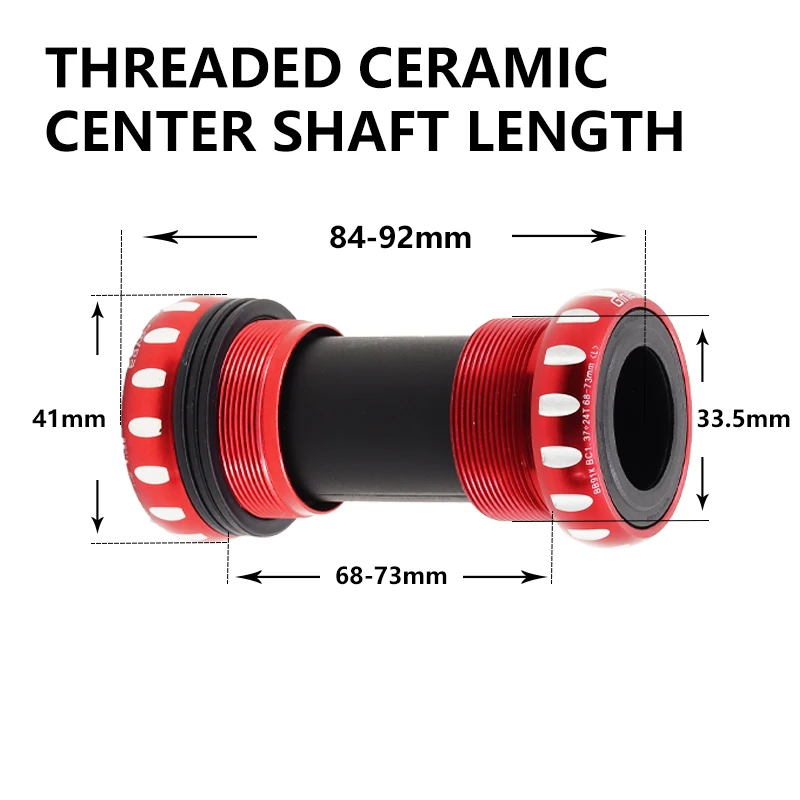 BB91 BB92 BSA30 Ceramic Bearing Bottom Bracket Sealed Bearing Thread/Press-in for Shimano SRAM 24-22mm MTB Road Bike Cranksets