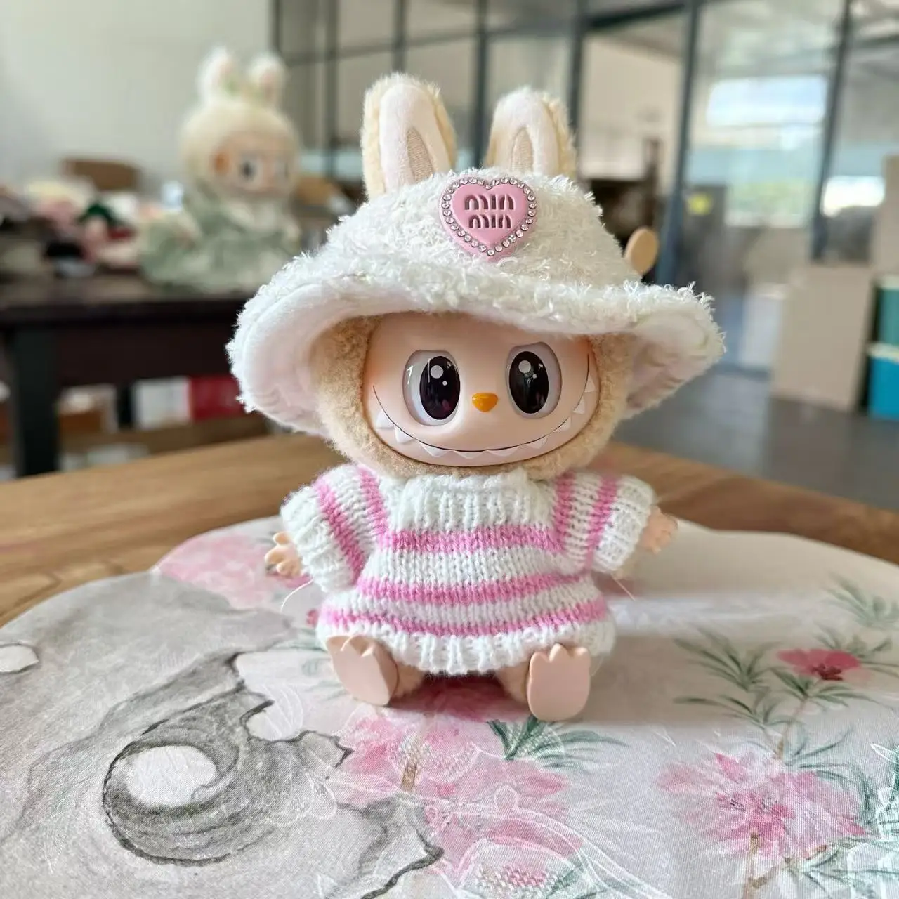 3PCS For 17cm Labubu Doll Suitable Clothes Trendy Cute clothes Time to chill doll clothes for labubu II Doll cute clothes