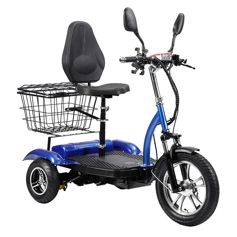 

Small electric vehicles pick up children, adult households, and the elderly walk three-wheeled battery cars