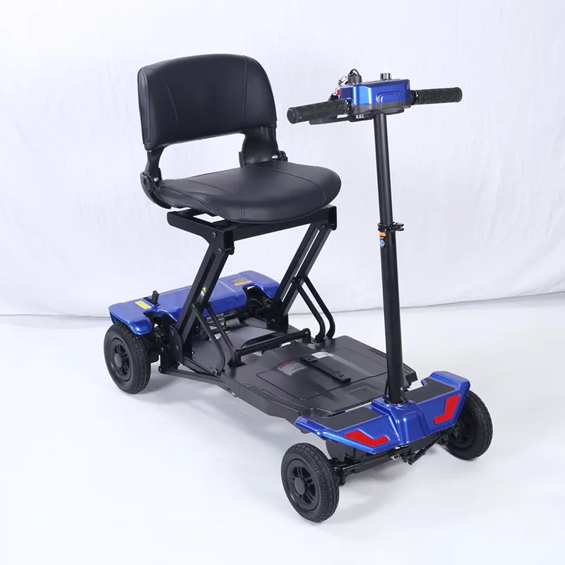 

Automatic folding elderly scooter four-wheel electric portable intelligent small travel battery car