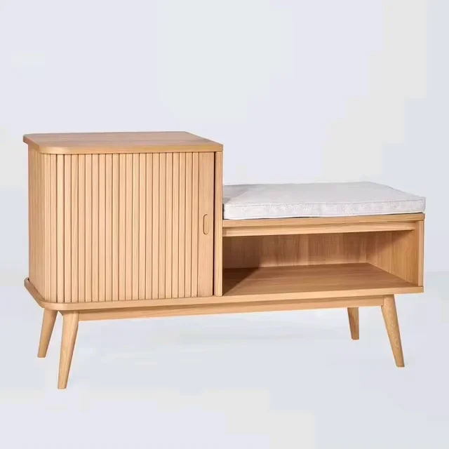 

！@Combohome Modern Wood Shoes Bench for Home Furniture in Living Room or Bedroom