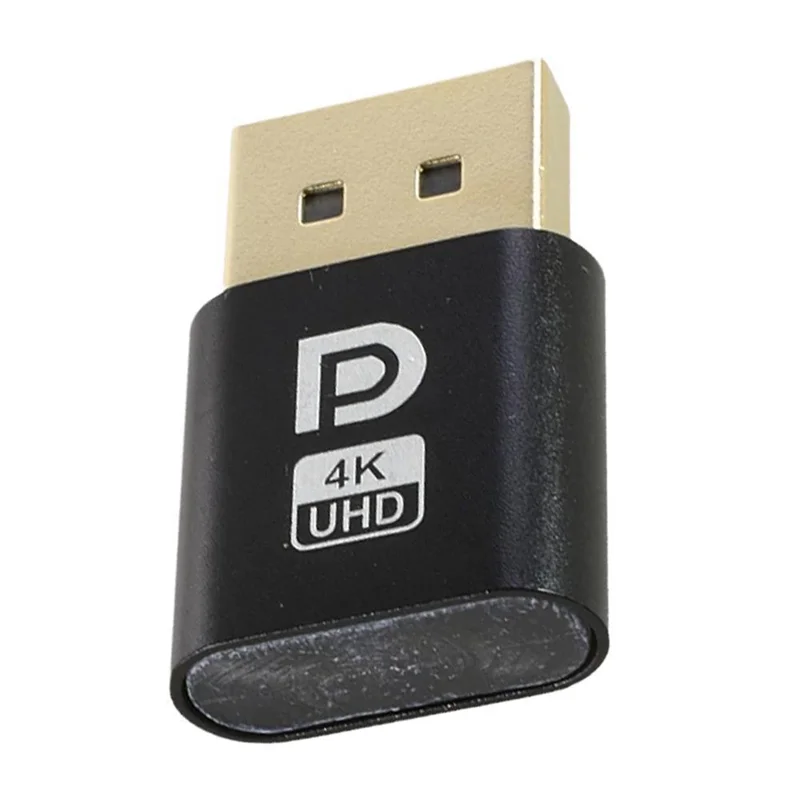 4K DisplayPort Dummy plug DP อะแดปเตอร์แสดงผลเสมือน EDID headless Ghost Emulator สำหรับพีซีกราฟิกการ์ดวิดีโอ