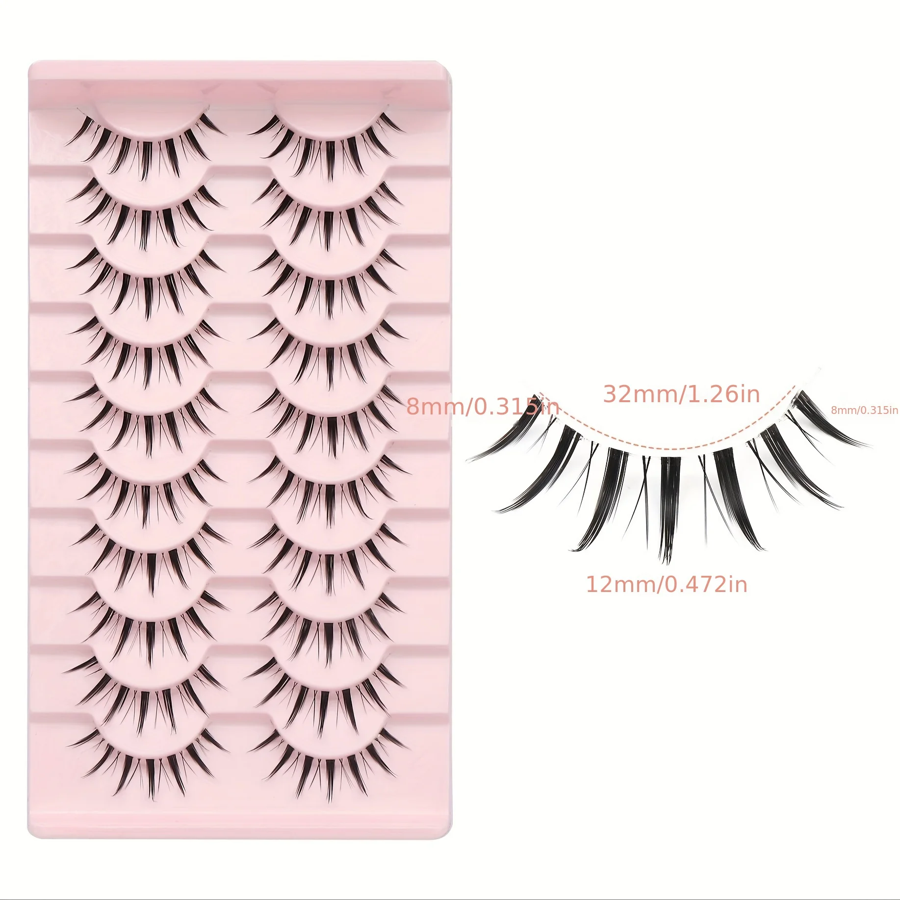 ขนตาปลอม 10 คู่ที่ให้ความรู้สึกเป็นธรรมชาติ ขนตาโปร่งใส บางเฉียบ และมีเอฟเฟกต์ 3 มิติหลายชั้น