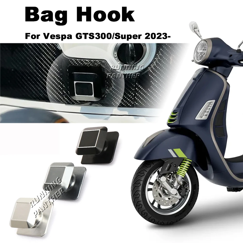 

For Vespa GTS 300 Super GTS300 gts300 SUPER 2023 2023 Motorcycle 3 Color Hook Anti-wear CNC Aluminum Hook Helmet Bag Universal