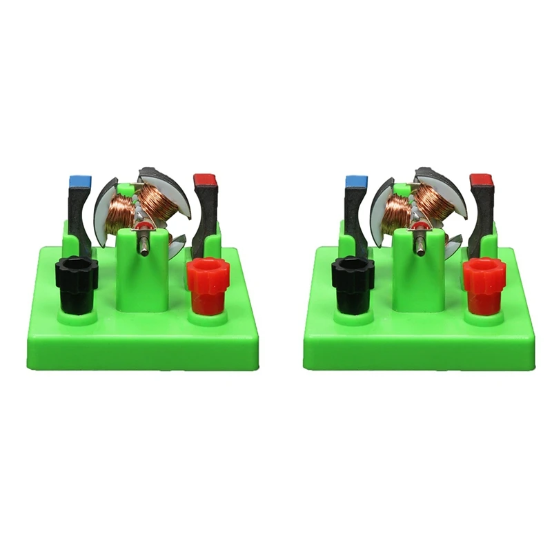 Hot Sale-2Pcs DIY DC Electrical Motor Model Physics Experiment Aids Educational Students Toy