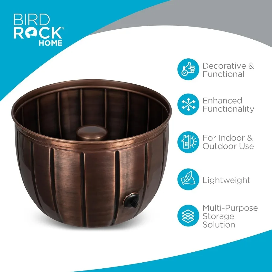 Support de tuyau d'eau-Pot métallique décoratif pour utilisation intérieure ou extérieure, organisateur de rangement de jardin pour Patio, seau Portable avec Anti