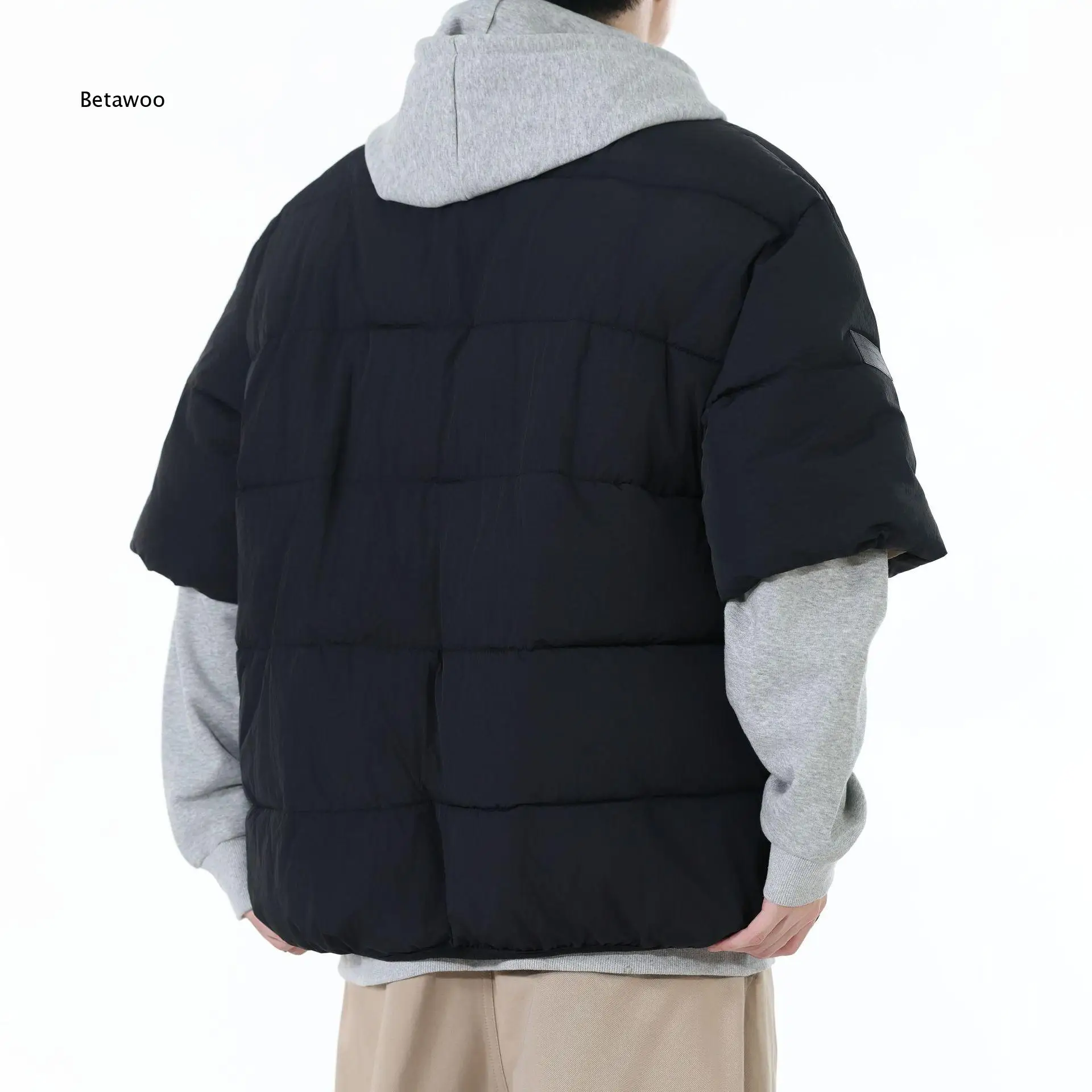 Men Lapel Fleece Lined Button Up Jacket Loose Thick Warm Winter Coat Casual Outerwear for Daily Street Wear