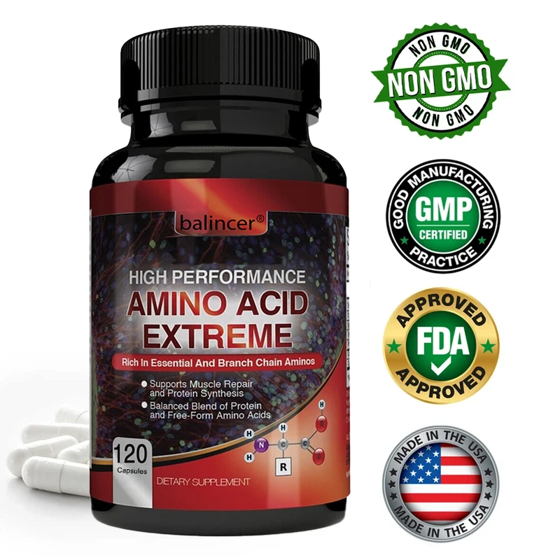 High Performance Amino Acids - Rich in Amino Acids and BCAAs - Muscle Replenishment, Repair and Growth, Workout Supplement