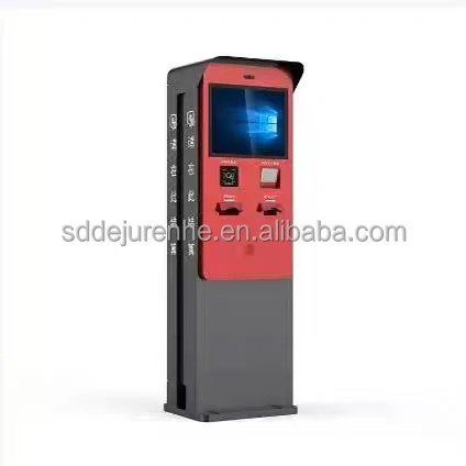 Self-Service Kiosk With Scanner Printer Cash Acceptance Key Machine For Car Cleaning Tools Windows Interface
