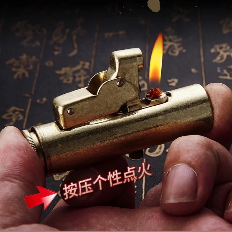정직한 기계식 라이터 연료 가솔린 라이터 나무 선물 상자
