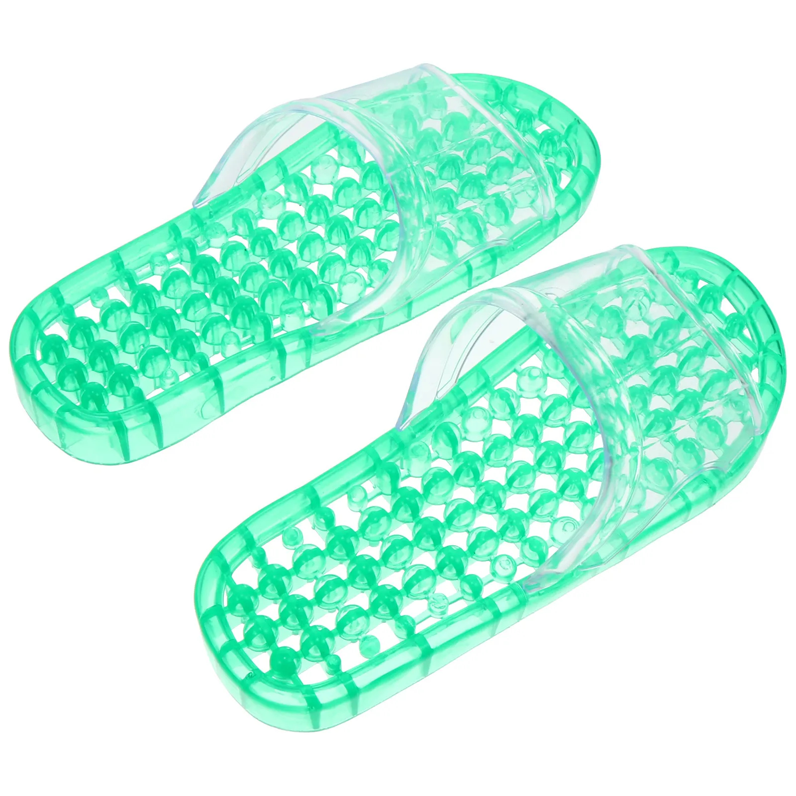 1Pair Massaging Slippers for Men and Women Hollowed Draining Shower Footwear Breathable Lightweight Anti-Skidding Summer Indoor