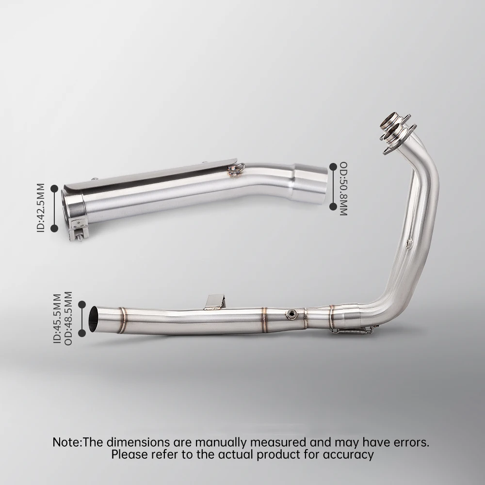 Modify Manifold Stainless Motorcycle Exhaust For Yamaha TENERE 700 T700 2019-2025 XTZ 690 700  51mm Front Link Pipe Escape Line view 2