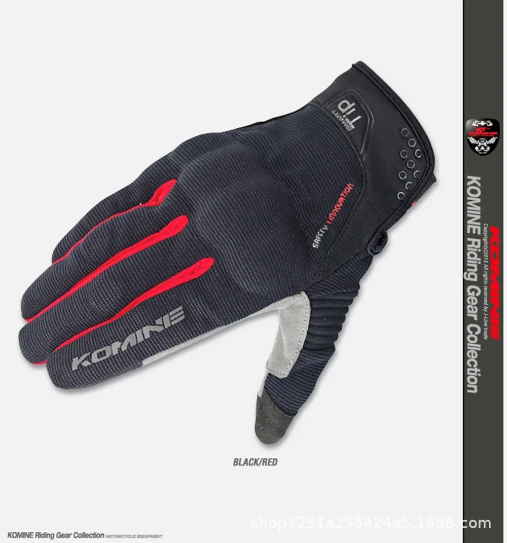 Komine Gk-183 Motorcycle Gloves Protect Breathable Off-Road Racing Touch Screen Wear Resistant Fabric Motorcycle Gloves