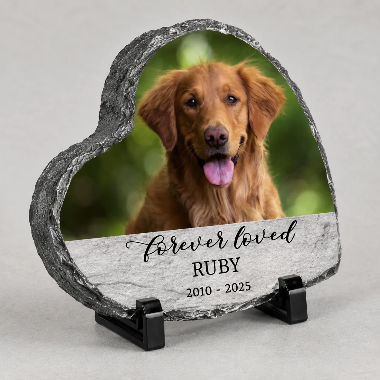 Dog Memorial Gift Personalized Slate Stone Grave Marker Custom Engraved Pet Memorial Stone Plaque For Beloved Dog Keepsake