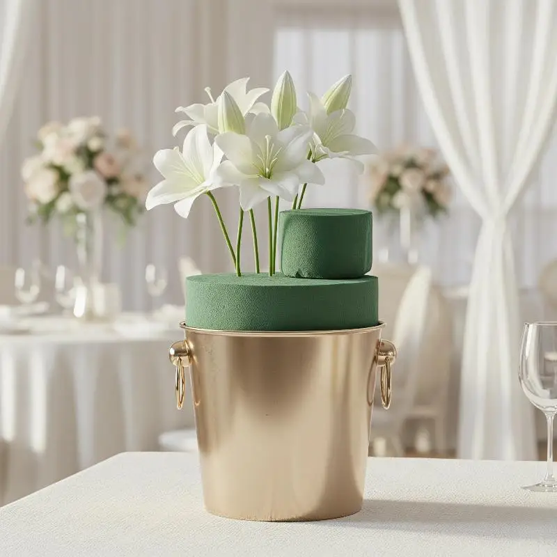 5/10Pcs Floral Foam Blocks Green Round High Water Absorption for Fresh Artificial Flowers DIY Craft Decoration
