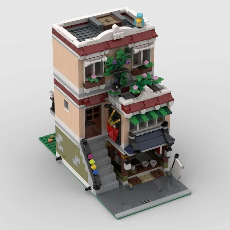 

1299 шт. MOC лапша и аркадные модульные строительные блоки, идеальный подарок для праздничных приключений, рождественский подарок