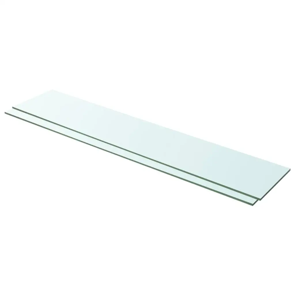 Transparante glazen planken set van 2 100x20 cm wandgemonteerde displayopslagoplossing