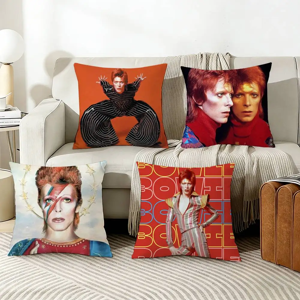 D-DavidS B-BowieS Various Sizes Square Pillow Case For Car Home Bedchamber Decor
